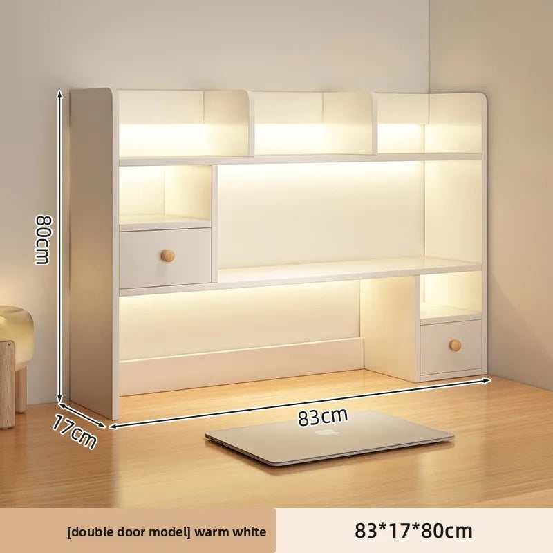 New Model Desktop Bookshelf Shelf Bedroom Office Table Small Multi-layer Shelf Living Room Desk Storage Simple Bookcase Factory