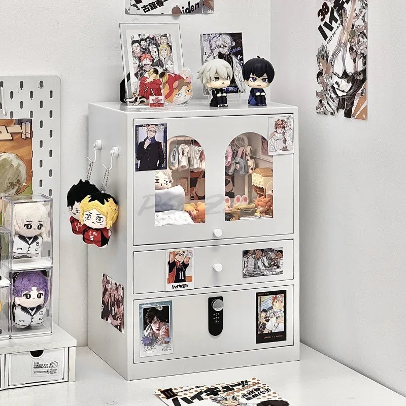 Desktop Cabinet Desk Drawer Style Cotton Doll Doll Millet Layered Iron Storage Cabinet