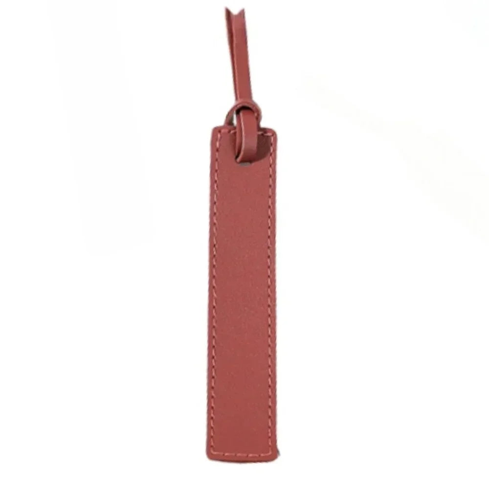 Fashion Solid Color Leather Book Mark Tag Read Marks Reader Pager Bookmark Holder Office Stationery Supply Teacher Gift