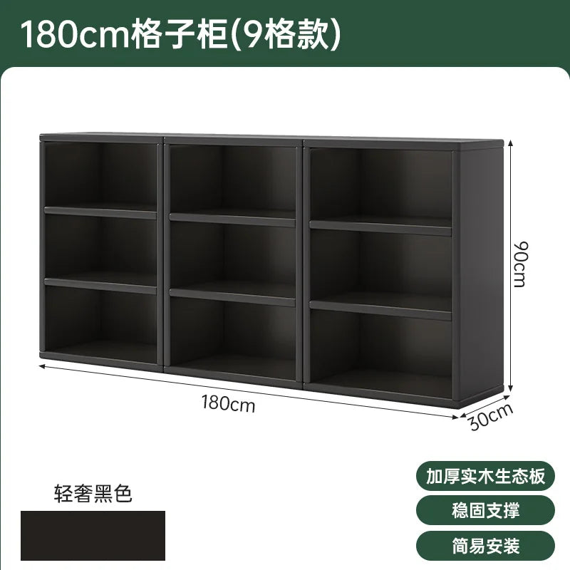Kalek lattice cabinet free combination bookshelf floor shelf household living room wall low cabinet bookcase eight cabinets