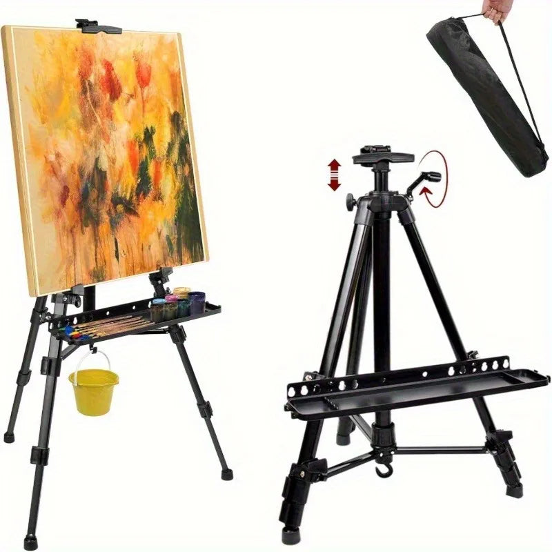Portable Foldable Easels for Beginners Art Students Adjustable Stand Suitable for Artist Outdoor Painting Art Supplies