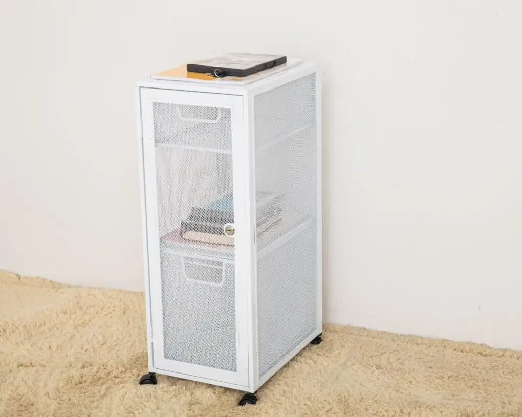 Metal Mesh Security Storage Cabinet Office with Lock File Cabine Home Bedroom Storage Organizer for Document Office Furniture
