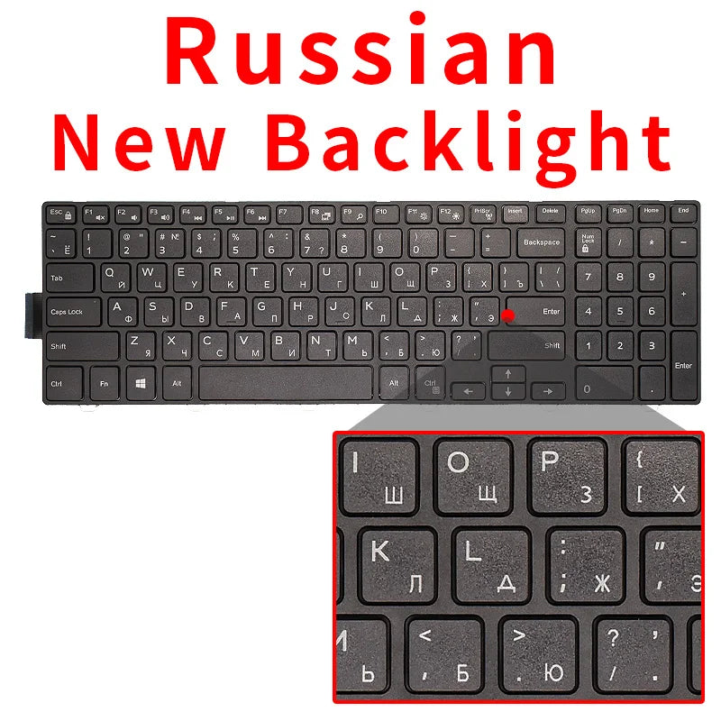 US keyboard For Dell Inspiron 15 5000 5758 5543 5548 5542 5552 5759 5551 5755 5555 5558 5557 5559 5577 5576 5748 5749 5545 5547