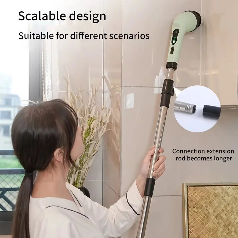 Cordless Spin Scrubber Electric Multipurpose Cleaning Brush for Kitchen Bathroom Toilet - Household Hair Brushes And Mops