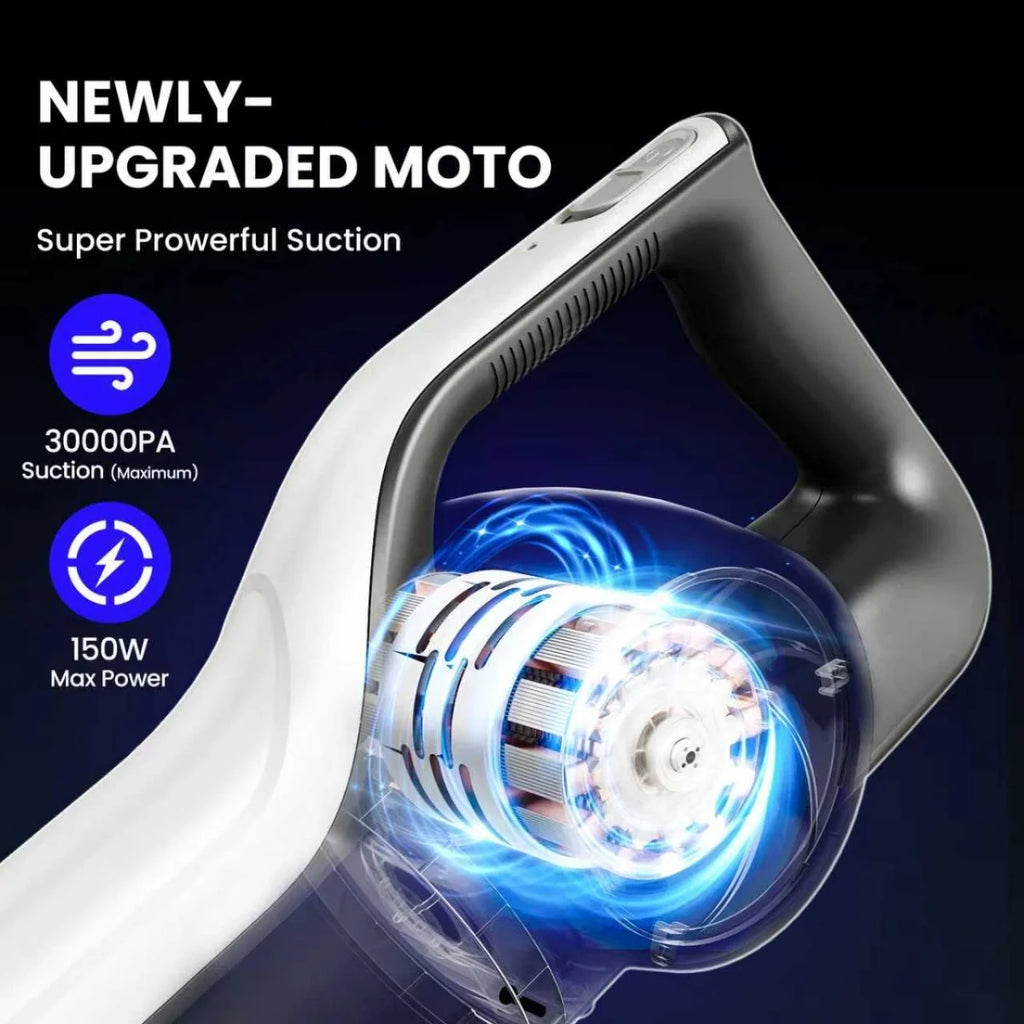30KPA/40Mins Cordless Vacuum Cleaner, with Upgraded Green Light & Anti-Tangle Floor Brush,for Home,Carpets, Pet Hair,Hard Floor