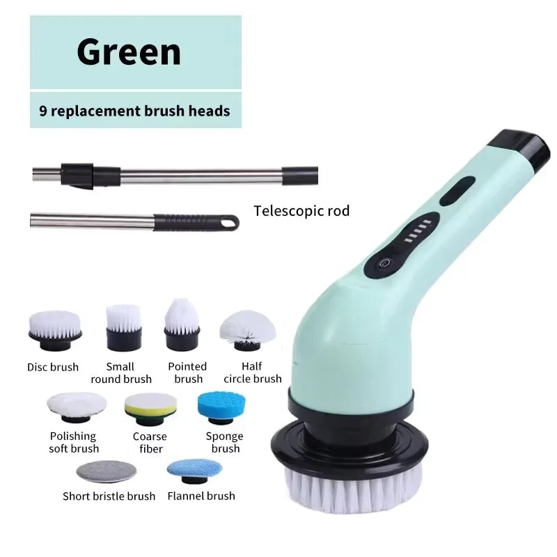 Cordless Spin Scrubber Electric Multipurpose Cleaning Brush for Kitchen Bathroom Toilet - Household Hair Brushes And Mops