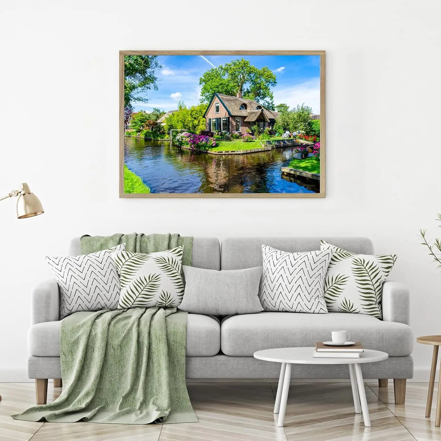 Jigsaw Puzzles for Adults 1000 Pieces Giethoorn Village Interlock Perfectly Letter on Back No Dust, Home Decor Gift Party Toy