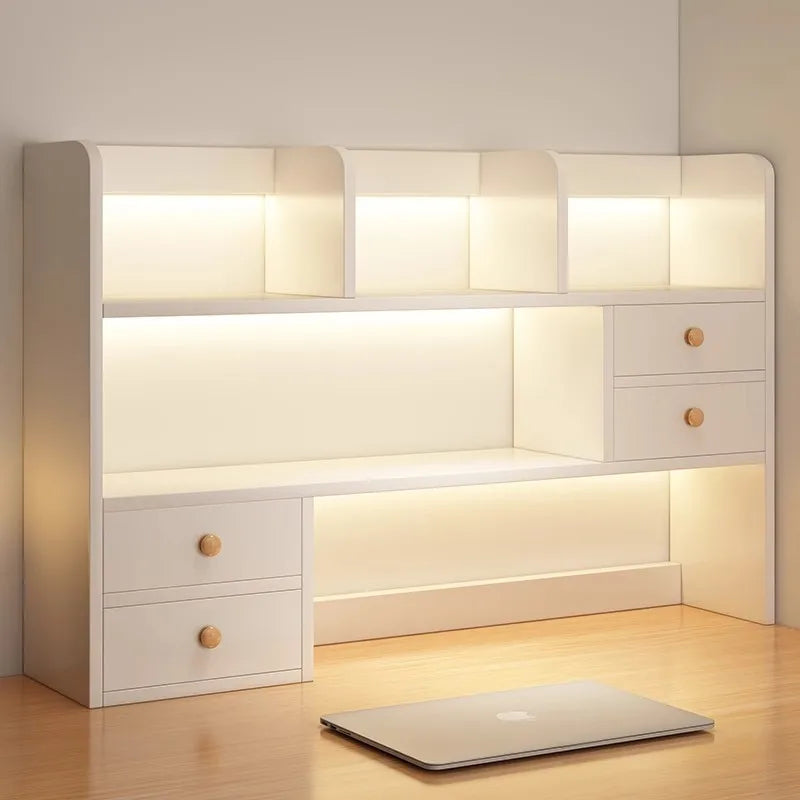 New model Desktop bookshelf shelf bedroom office table small multi-layer shelf living room desk storage simple bookcase