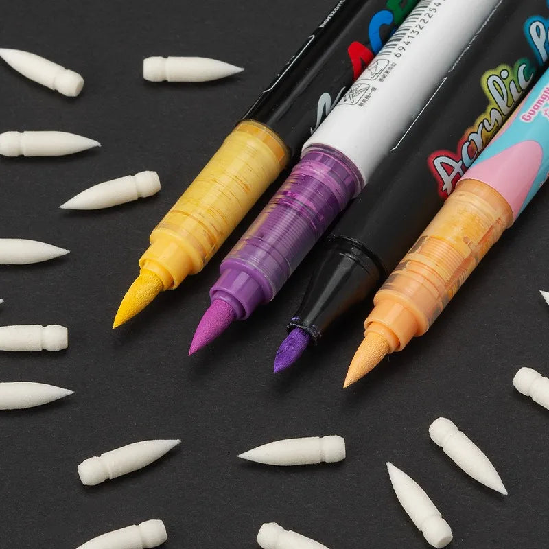100/1 PCS GuangNa Replacement Cores for Acrylic Pigment Markers Soft Dual Tips DIY for kids Painting School Supplies Stationery