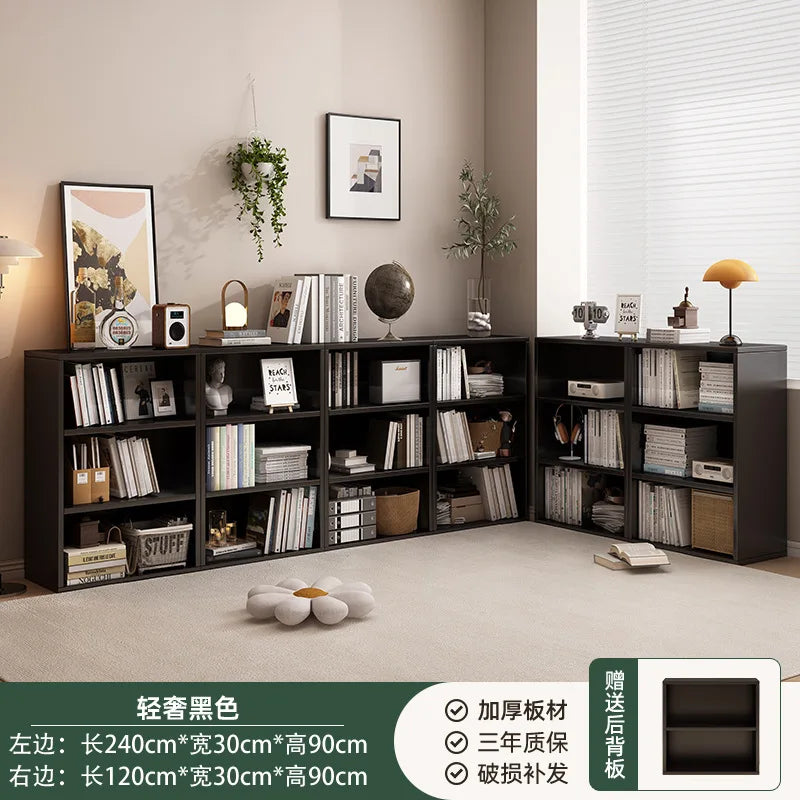 Kalek lattice cabinet free combination bookshelf floor shelf household living room wall low cabinet bookcase eight cabinets