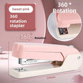 1pc 360° Rotatable Stapler with Staple Remover, Heavy Duty Stapling Machine for Home Office, Large Capacity & Strong Clutch
