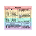 For Windows PC Computer Reference Keyboard Shortcut Stickers Adhesive Transparent Decal For Macbook OS Laptop Desktop Shortcuts