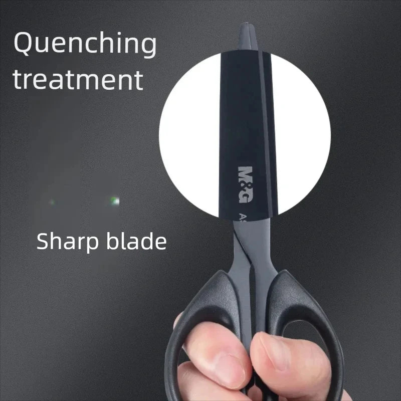 M&G Black Blade Scissors 160/180mm Rust-Proof Sharp for Student Paper Cutting Tailor Household & Office Supplies