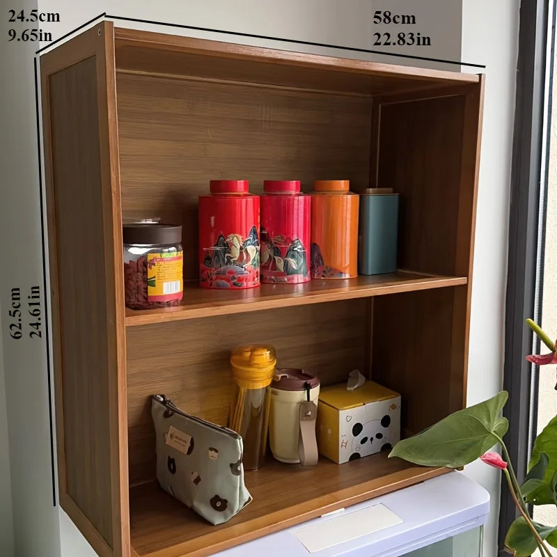Chinese Style Storage Cabinet - 2-Tier Storage Cabinet for Office Living Room - Tea Cabinet  Bookshelf
