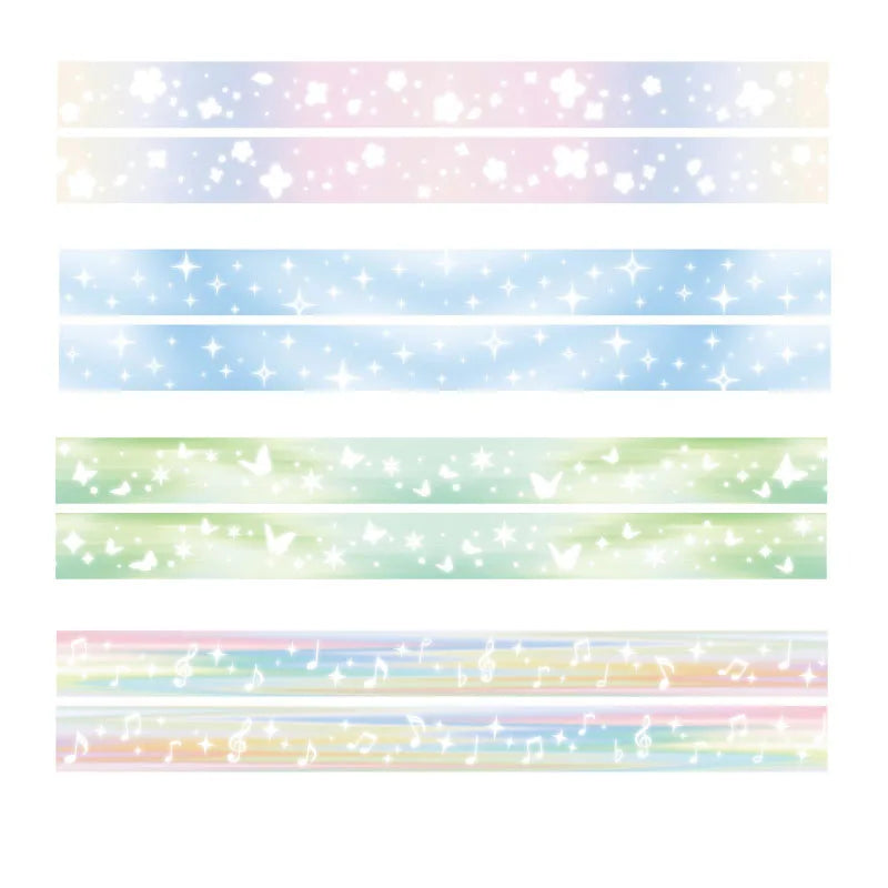 15mm * 3m Kawaii Ins Sparkling PET Tape Creative Collage DIY Scrapbooking Material Aesthetic Masking Tape