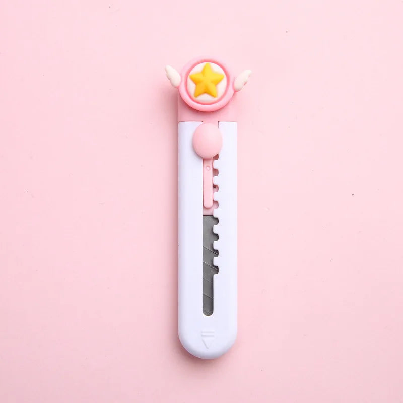 Mini Cute Art Knife Portable Parcel Unpacking Knife Office Paper Cutting Hand Knife Student Stationery Supplies