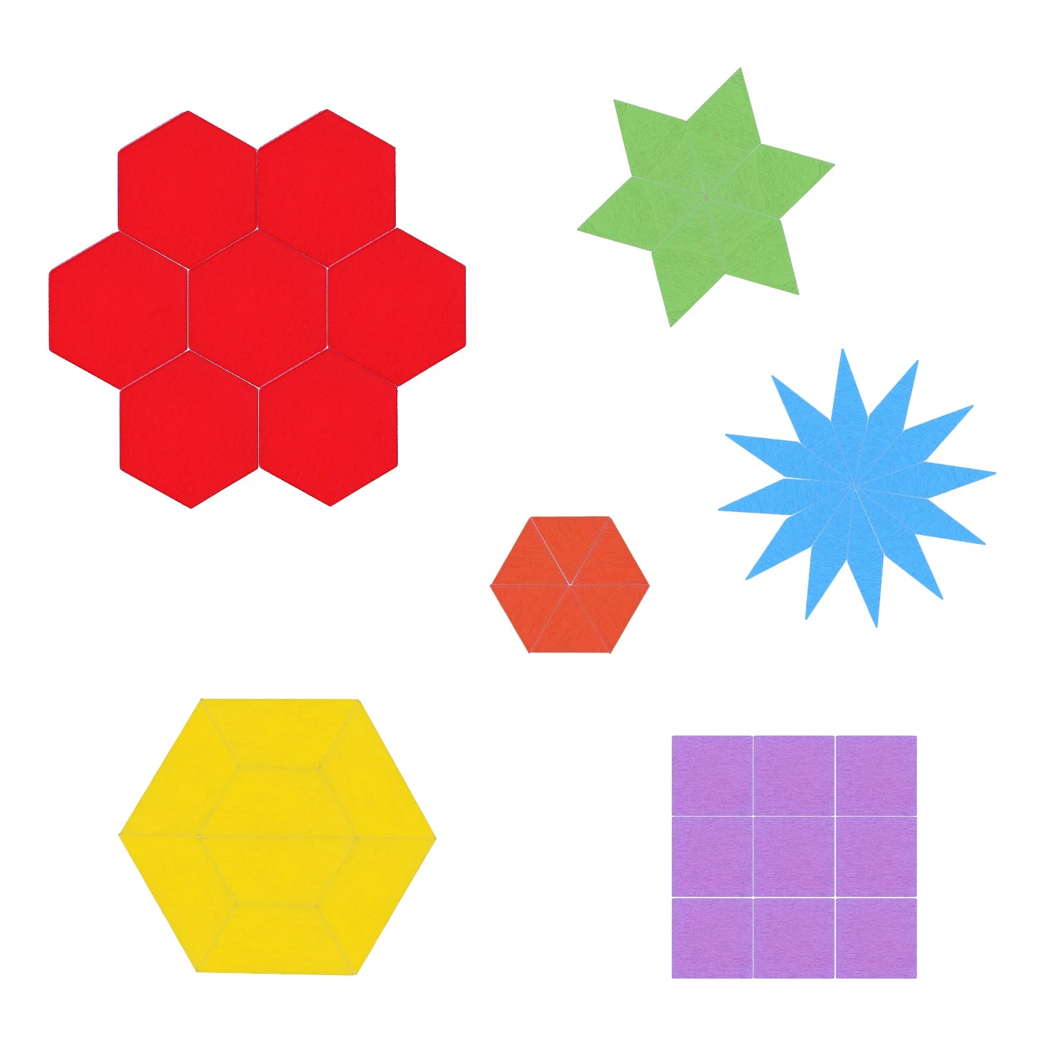 155 PCS Wooden Pattern Blocks Set, Geometric Shape Puzzle, Kindergarten Classic Educational Montessori Tangram Toys for Kids