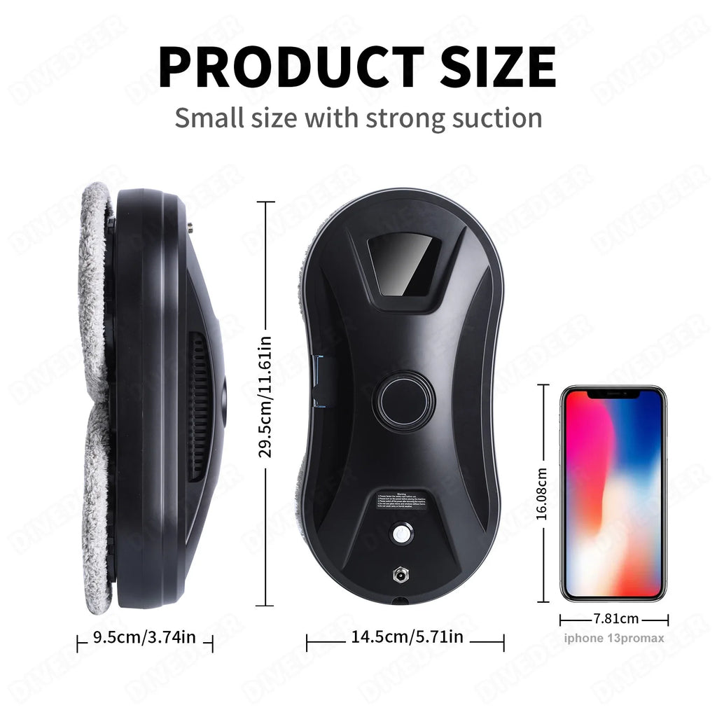 DIVEDEER YTK334 Window Cleaning Robot Water Spray Ultrathin Window Robot Vacuum Cleaner