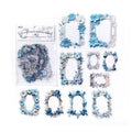 20pcs PET Scrapbooking PET Materials Art  Journal Stickers for Decor Sticker Junk Stationery150*100MM Flowers Frame Collage