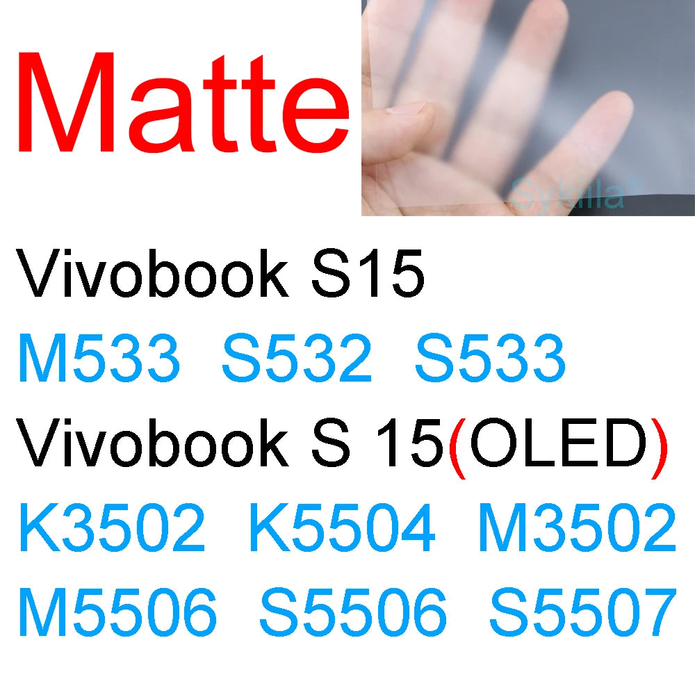 Screen Protector for ASUS Vivobook N6506 S5506 S5507 M5506 M5606 S5406 M5406 M7601 M7600 N7600 HD Clear Matte Frosted Skin Film