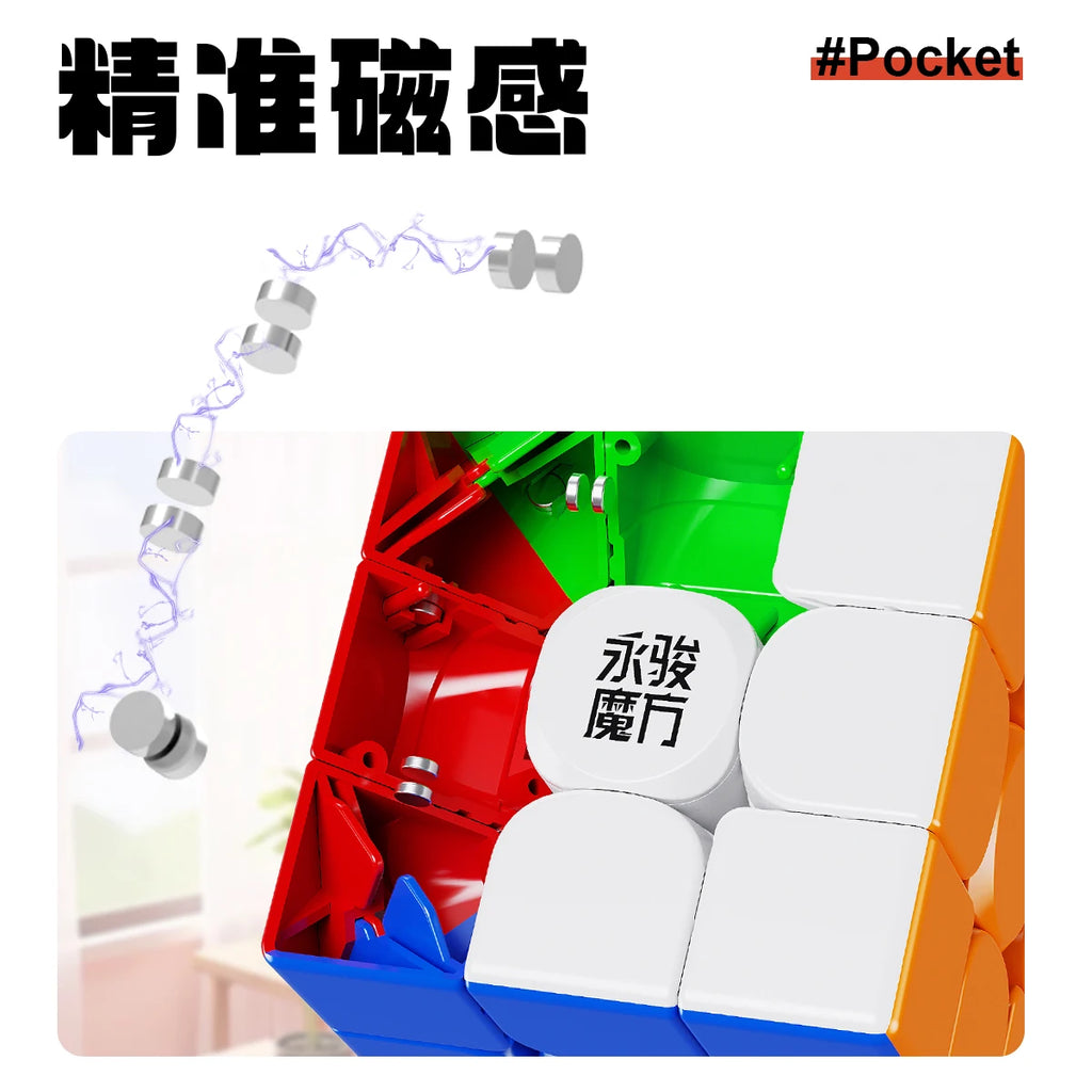 [ECube] YJ Pocket Cube Series Mini Magnetic 3x3 4x4 5x5 Cubes Professional Toys with Magnets for Speedcubing