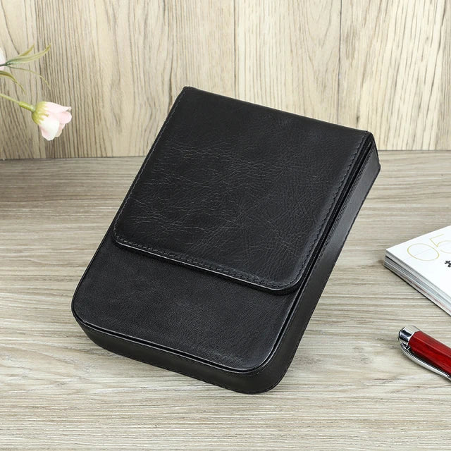 ExquisiteHandmade Fountain Pen Case Leather For Men Women Holder Pen Pouch Retro Pen Box Organizer Boys Girls School