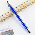 5Pcs Customized Logo Metal Ballpoint Pen Personalized Engraving Name Student Teacher Gift TouchScreen Stationery Office Supplies