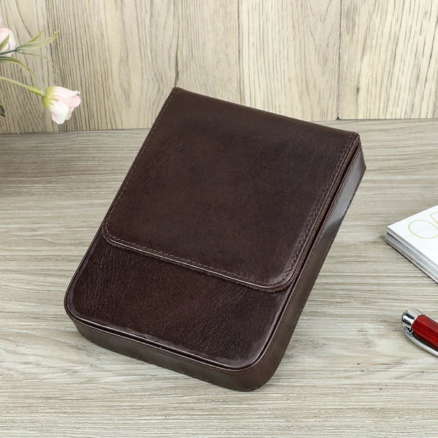 ExquisiteHandmade Fountain Pen Case Leather For Men Women Holder Pen Pouch Retro Pen Box Organizer Boys Girls School