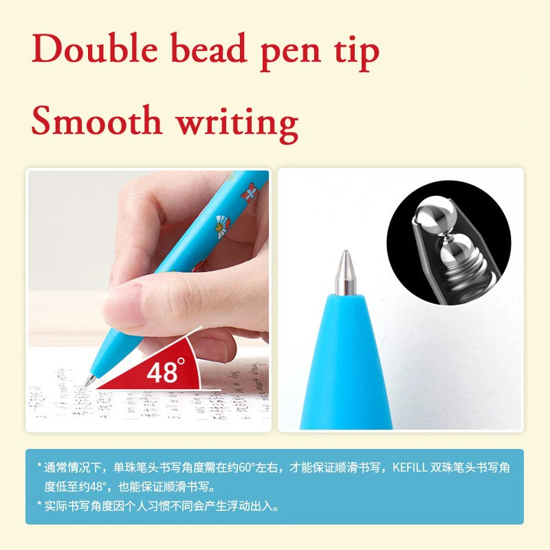 KACO Kawaii Rotate Gel Pen канцелярия 0.5MM Black Ink Fluent Writing Canetas High Capacity Boligrafo School Office Stationery