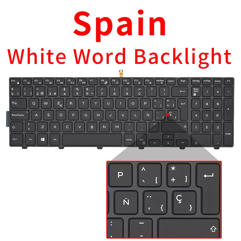 US keyboard For Dell Inspiron 15 5000 5758 5543 5548 5542 5552 5759 5551 5755 5555 5558 5557 5559 5577 5576 5748 5749 5545 5547
