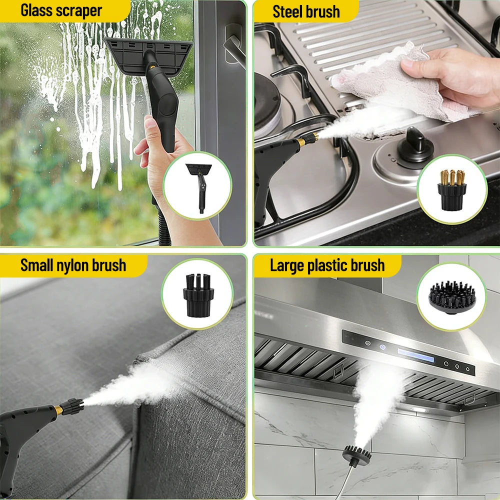 Podofo 2200W Handheld Steam Cleaner With 1.2L Water Tank High Temp Steam Cleaner Dirt, Grime Cleaning Machine For Kitchens, Windows, Bathrooms, Cars