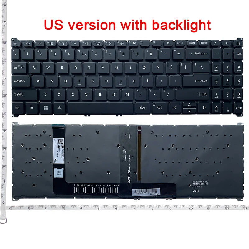 US Laptop Keyboard For ACER A315-59G A315-24P A315-24T A515 47/57G A515-55 A515-56 A715-76 A715 51G/52 N22C6 N22Q3 N23C3 S50-54