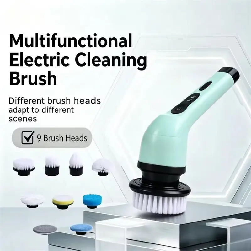 Cordless Spin Scrubber Electric Multipurpose Cleaning Brush for Kitchen Bathroom Toilet - Household Hair Brushes And Mops