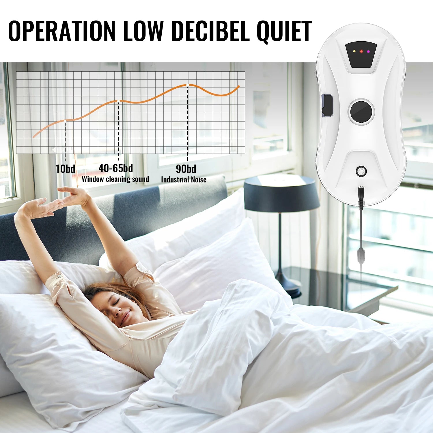 Window Cleaner Robot With Ultrasonic Water Spray 5600Pa Suction Automatic Water Spray Remote Control For Window Tile Wooden Door