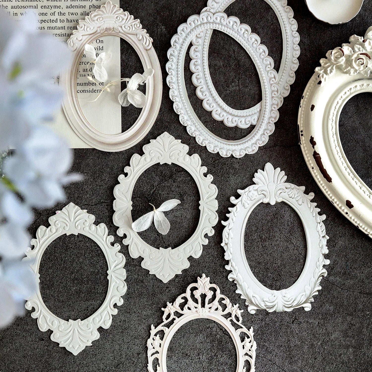 10pcs/pack Creative Embossment Frame Planner Journal Decoration Material Paper Photo Album Scrapbooking diy Boarder Trim