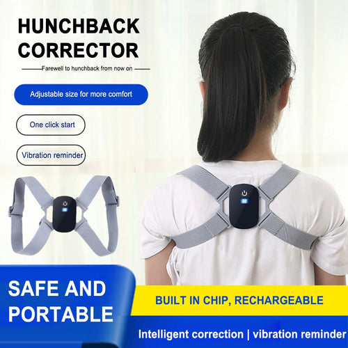 8-shaped Shoulder Training Corrector Smart Sensor 400mAh Back Correction Belts Vibration Reminder Adjustable for Children Adults
