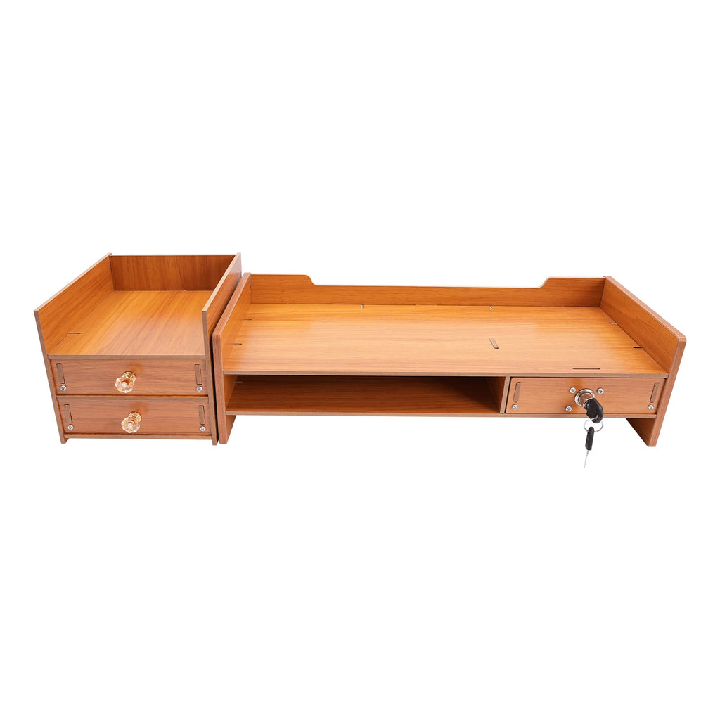 3 Drawers Computer Monitor Stand Office Organizer Computer Rack  Living Room Cabinet Chest of Drawers
