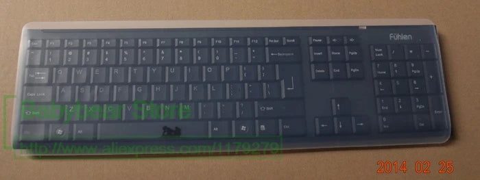 44*14cm Silicone Keyboard Protector Cover Skin for Computer Desktop Keyboards for 19'' 21.5'' 22.1'' 23'' 24'' 27'' 29''