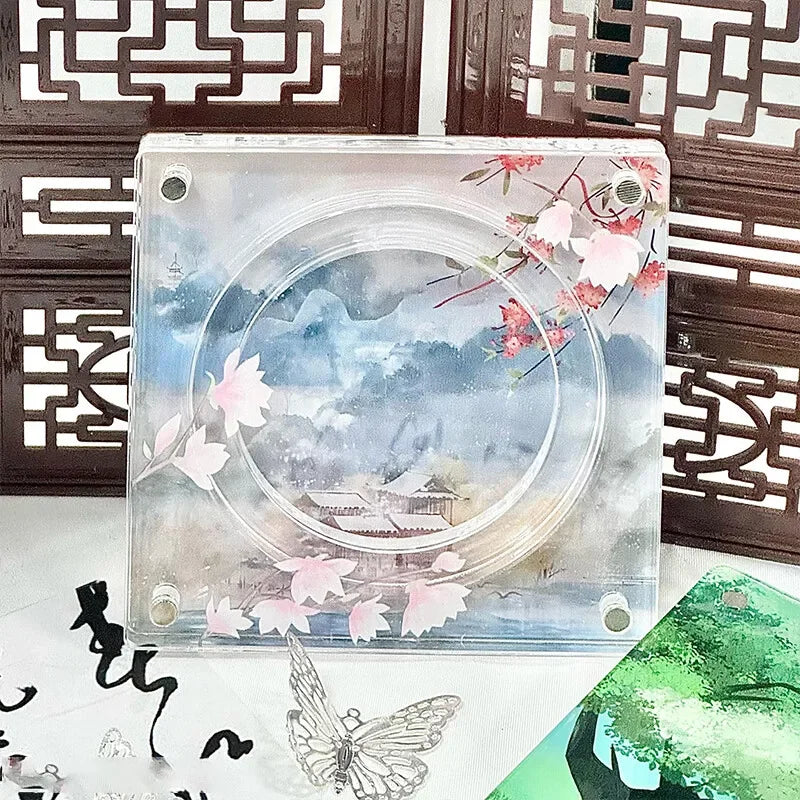58mm Acrylic Badge Display Card Holders Brick Exquisite Anime Badge Storage Holder ID Badge Holder Boys Girls Card Sleeves