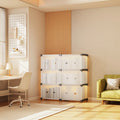 Floor-Standing Dust-Proof Bookshelf Indoor Small Cabinet for Snacks/Clothes/Books Bedroom  Living Room Storage Organizer