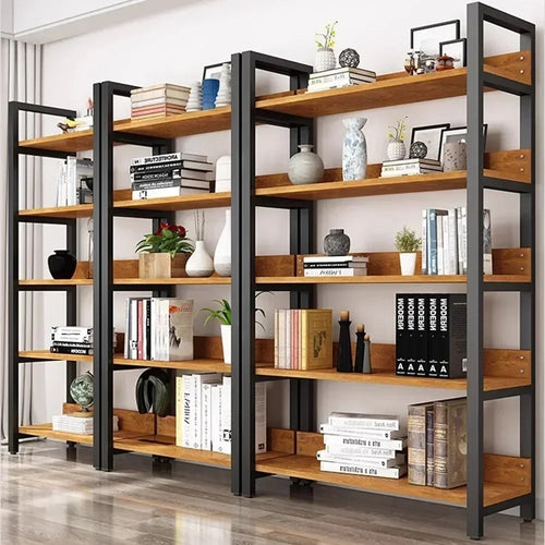 A Bookcase storage rack Room Storage Shelf Iron Art Room Office decoration Display Shelf Bookcase INS Minimalist and modern