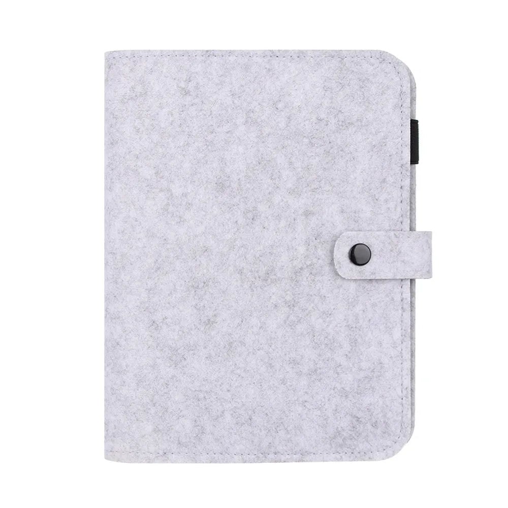 A5 A6 New Office Supplies Stationery Travel Diary Portable Diary Felt Notebook Felt Shell Ring Binder