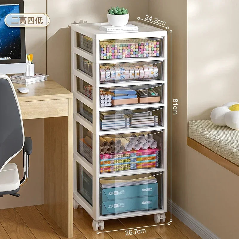 Moisture Proof File Cabinet for Students Office Storage Bin Anti Slip A4 Drawer Wear Resistant Stationery Rack Durable