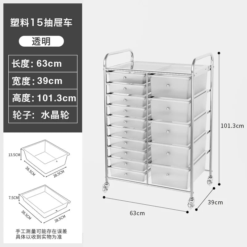 Household storage cabinets Multi-layer drawer lockers Cosmetics shelves Sundries Living room removable storage cart