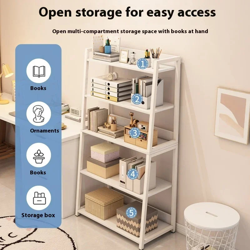 A Trapezoidal Storage Bookshelf Decor Living Room Cabinets Layer Open Bookcases Kitchen Organizer Storage Bedroom Display Racks