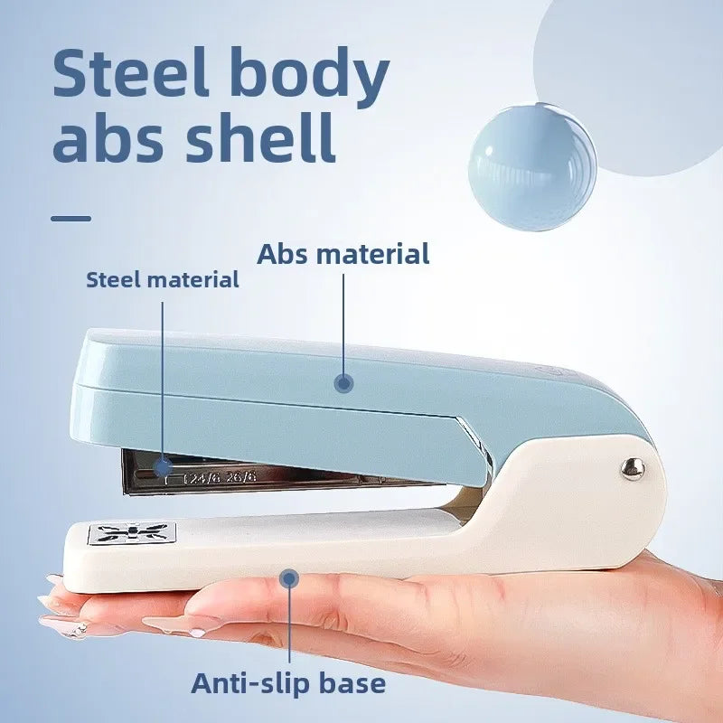 1pc 360° Rotatable Stapler with Staple Remover, Heavy Duty Stapling Machine for Home Office, Large Capacity & Strong Clutch