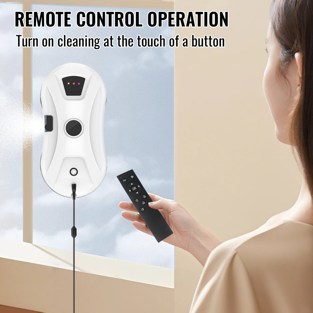 5600PA Ultra Thin Robot Vacuum Cleaner Window Cleaning Robot Window Electric Glass Automatic Water Spray Remote Control for Home