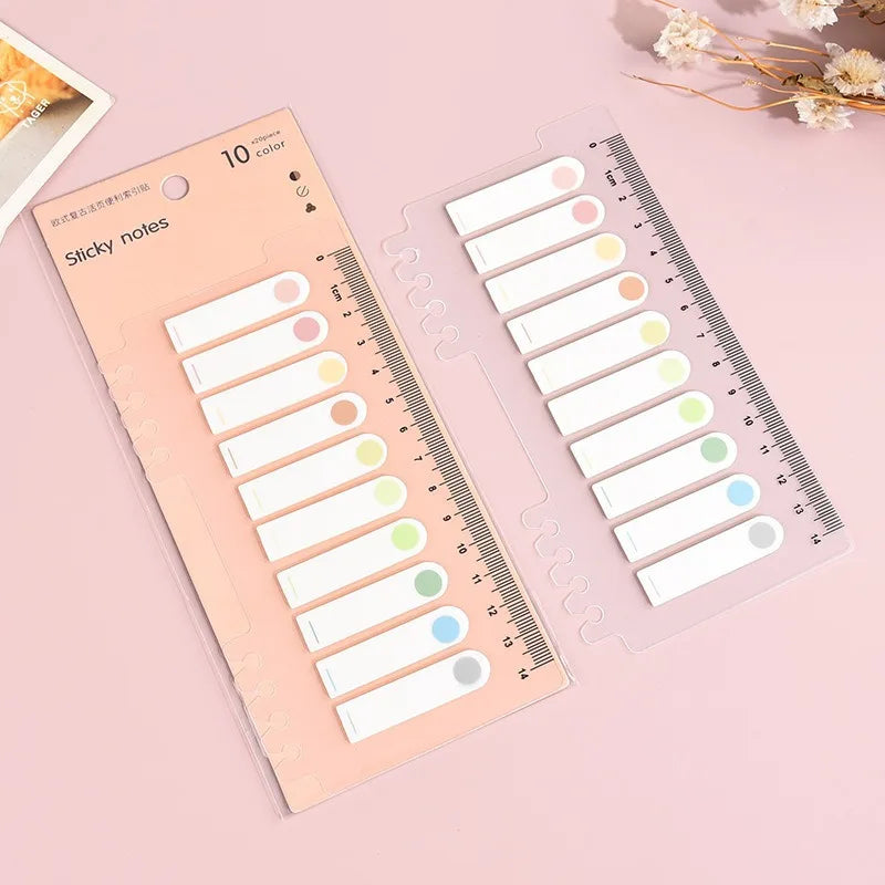 Color Self Adhesive Memo Pad Sticky Notes Bookmark Point It Marker Memo Sticker Paper Office School Supplies
