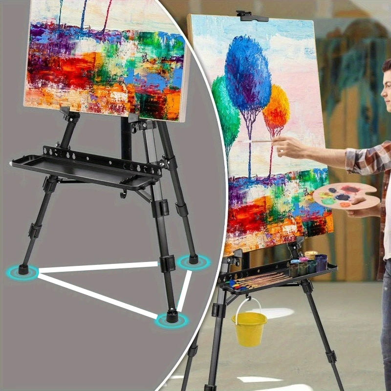Portable Foldable Easels for Beginners Art Students Adjustable Stand Suitable for Artist Outdoor Painting Art Supplies