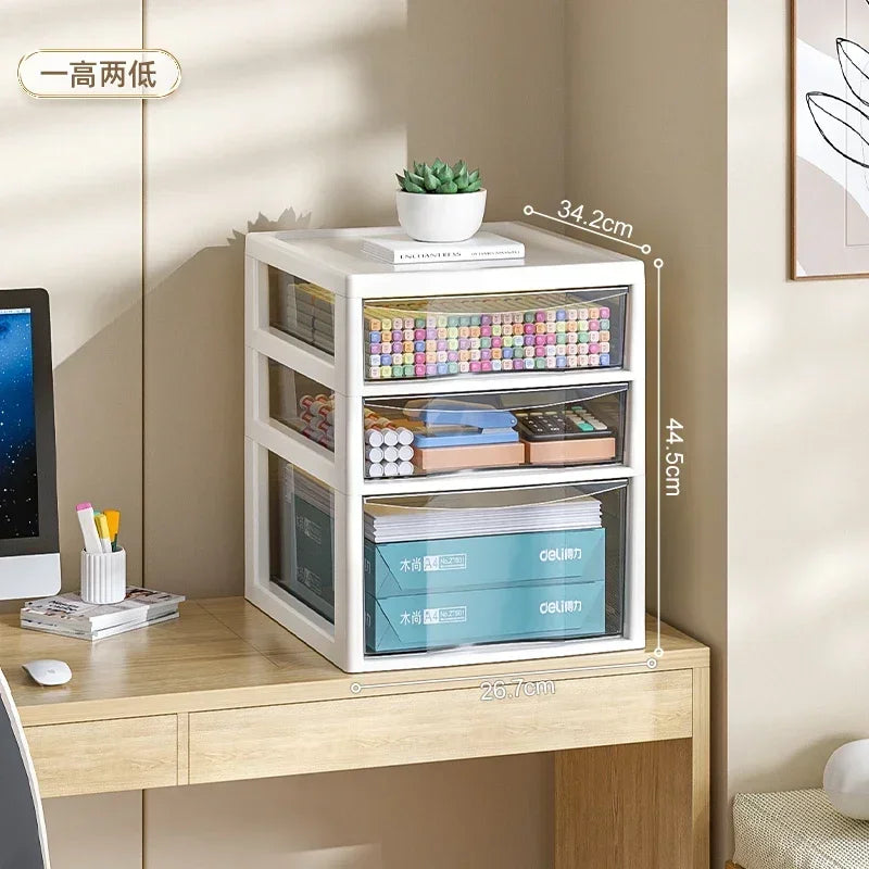 Moisture Proof File Cabinet for Students Office Storage Bin Anti Slip A4 Drawer Wear Resistant Stationery Rack Durable